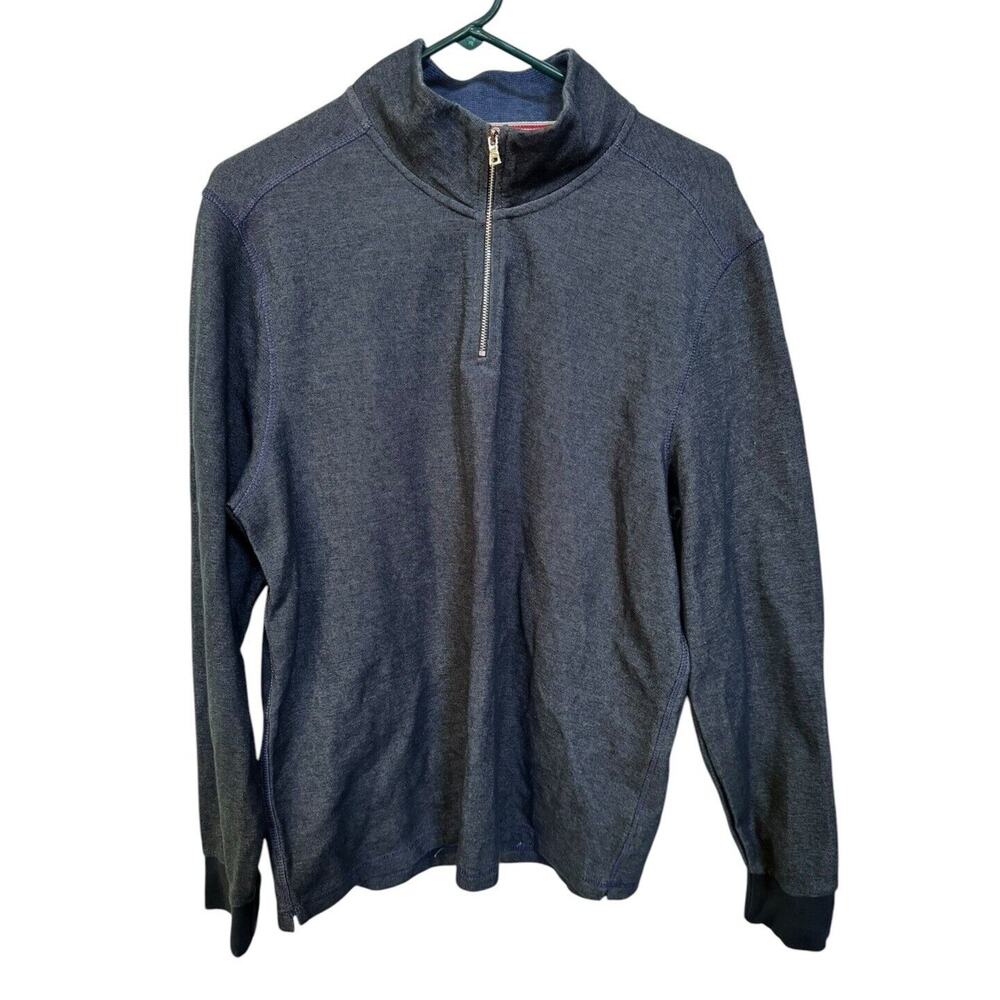 Flag &‎ Anthem Shirt Men XL Blue Long Sleeve 1/4 Zip Pullover Winter Fall Casual
